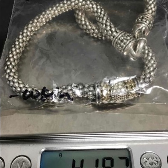 ⭐️Gabrielle Bruni⭐️ Sterling Silver, 14K and White Diamond Accent Necklace - Picture 6 of 8